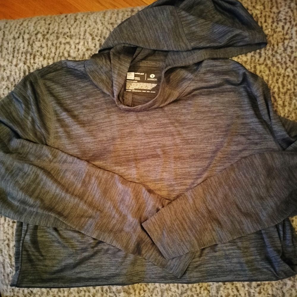 Boys long sleeve DRI fit hooded tshirt